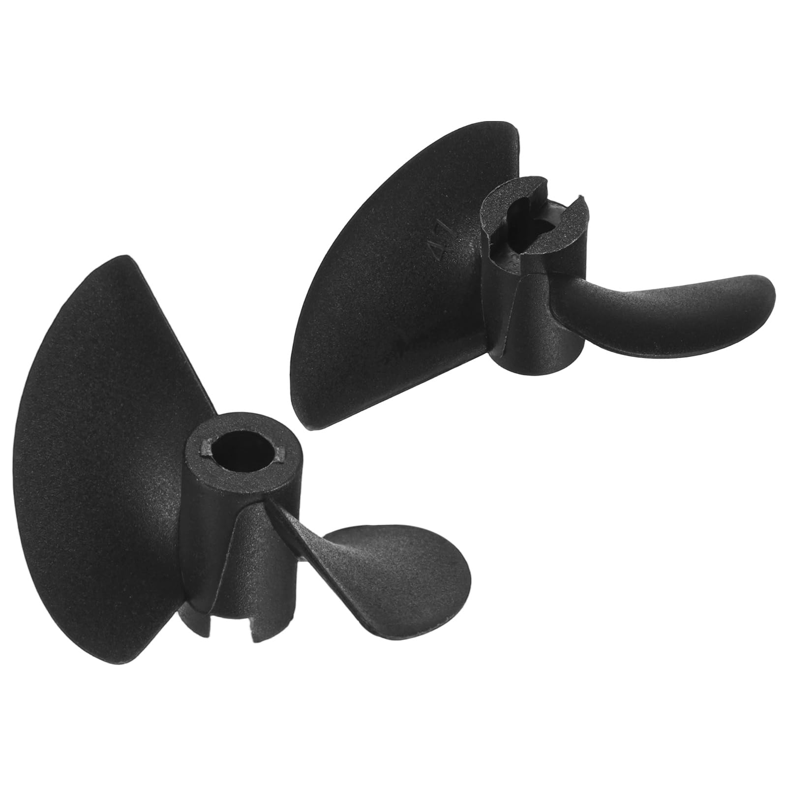 sourcing map 2pcs RC Boat Propeller, 2 Blades Propellers 4.8mm Hole Dia 47mm OD 40mm Pitch CW Clockwise Rotating Drill Propeller for RC Boat, DIY Ship Model, Black