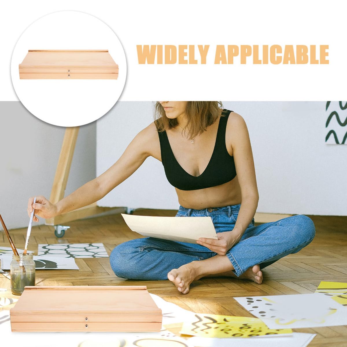 Aufbewahrungsbox mit Schubladen Organizer für Künstlerbedarf und Malutensilien Doppelwandige Stiftebox für Outdoor und Atelier