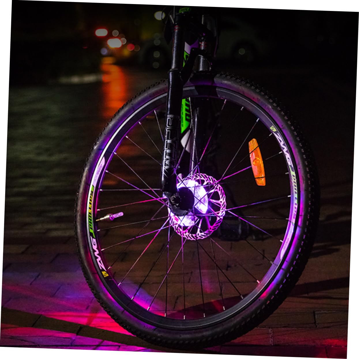 SUPVOX LED Bici Impermeabile Spia Luce ciclistica Ruota di Bicicletta luci per Bici per Ruote Auto Luce per Bici Spia Luminosa Spia della Bici plastica Silver