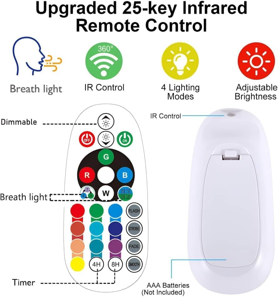 12.5Inches Twister Hurricane Light with Remote & Breath Light - Water Vortex Mood Lamp, Fun and Exciting Gift for Boys,Girls, Kids Christmas Birthday Holiday - Image 4