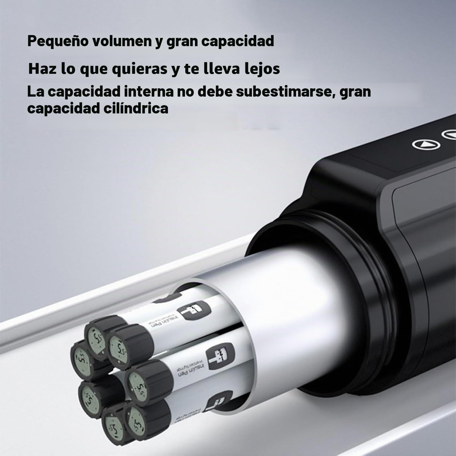 Caso de Viaje de Enfriador de Botella de Insulina, Caja de Viaje de Enfriador Diabético Portátil con Cargador USB, Temperatura de La Caja 0-18 ℃, Control de Temperatura Digital, Black