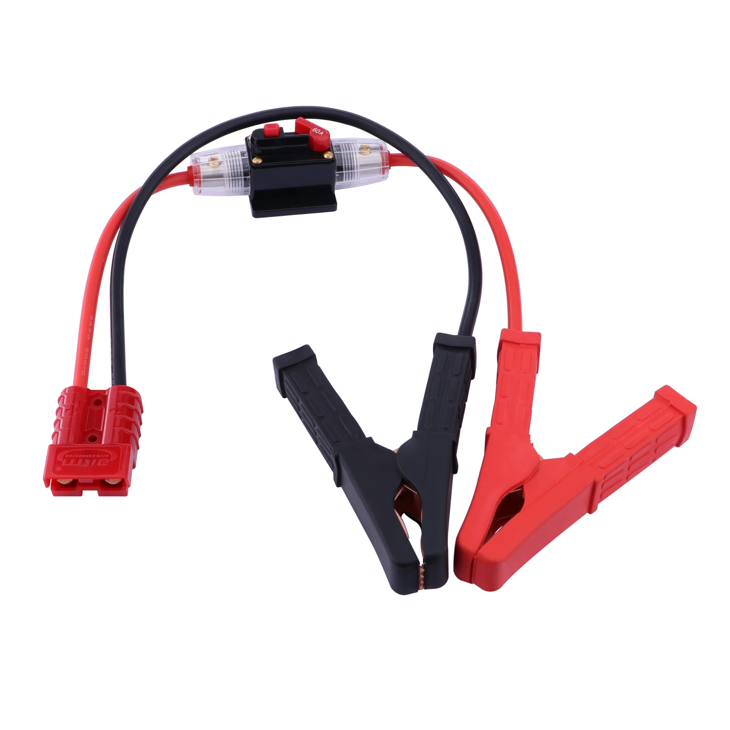 Battery Crocodile Clip Extension Cable with 50A Power Supply, Battery Connector Plug with 8AWG Wire, Quick Connection to Battery harness-30cm/0.98feet (1PCS)