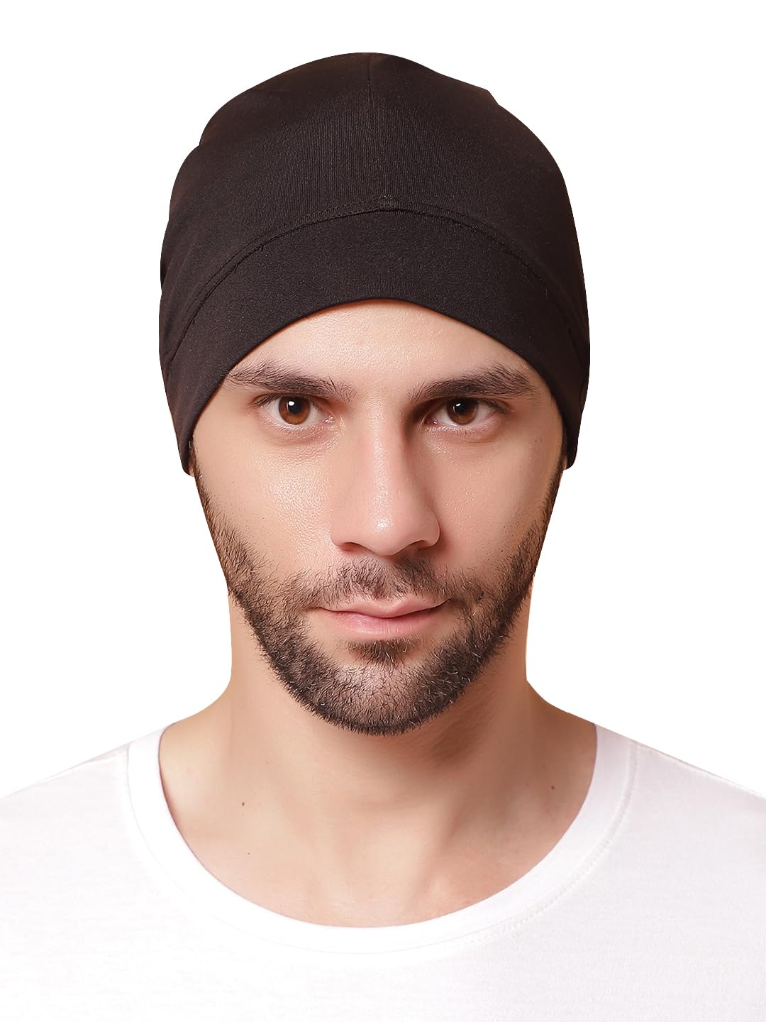 coll rabbit Stretchable Cotton Skull Cap, Black, Unisex Beanie Hat for Sports Pagg for Sikh Sikh Headwear Sardar Men Soft & Comfortable-picture-19