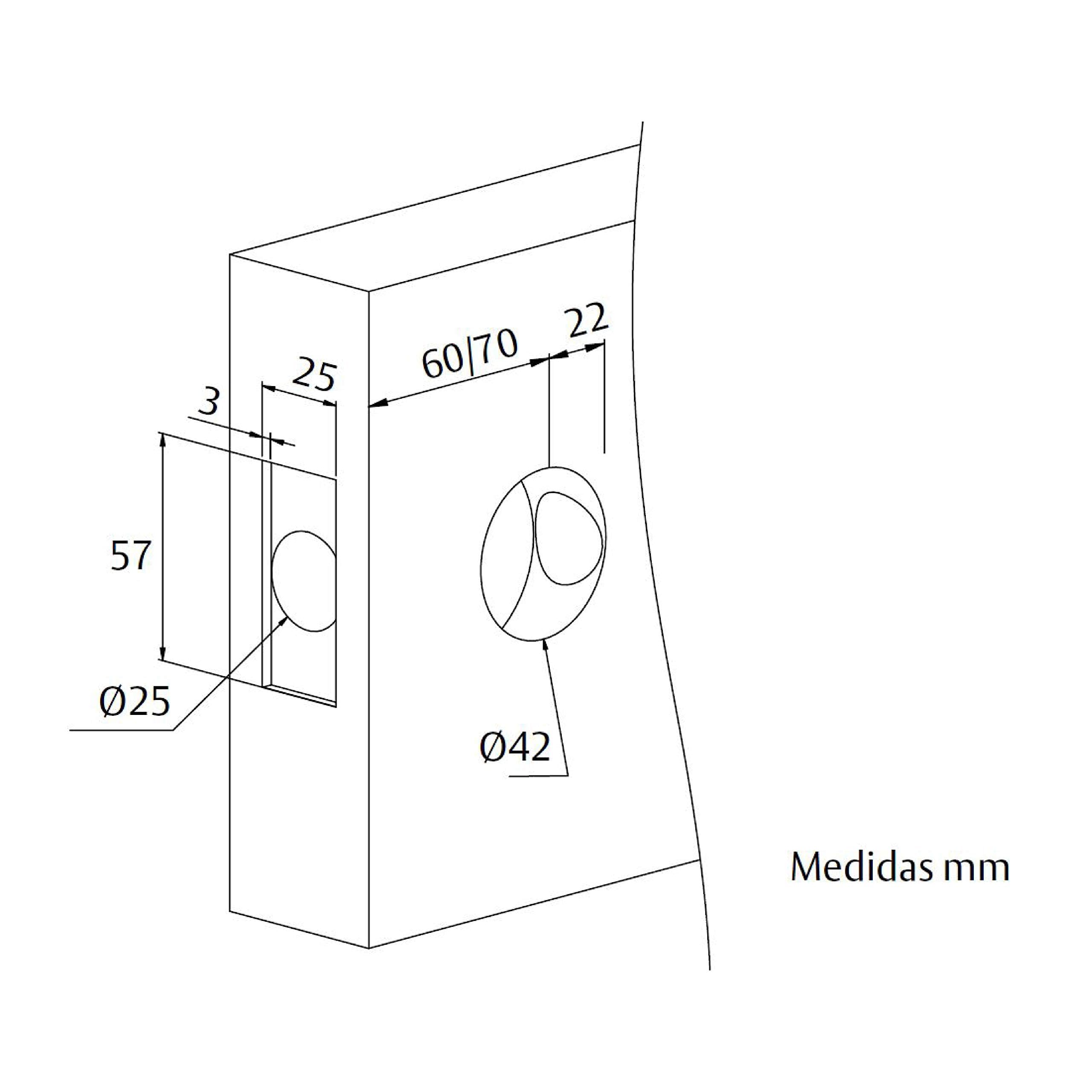 Tesa Assa Abloy 3B00U0BL Barcelona Door Handle Set White Function 00 Barcelona, Función 00 - Image 4