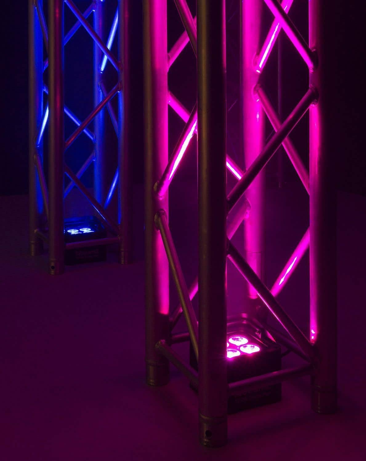 BeamZ TP46 PAR LED Spot 4er Set DMX Strahler, Scheinwerfer RGB mit UV Schwarzlicht Lichttechnik, Wandstrahler mit Fernbedienung, Uplight Bühnenbeleuchtung, Beleuchtung für Traversen