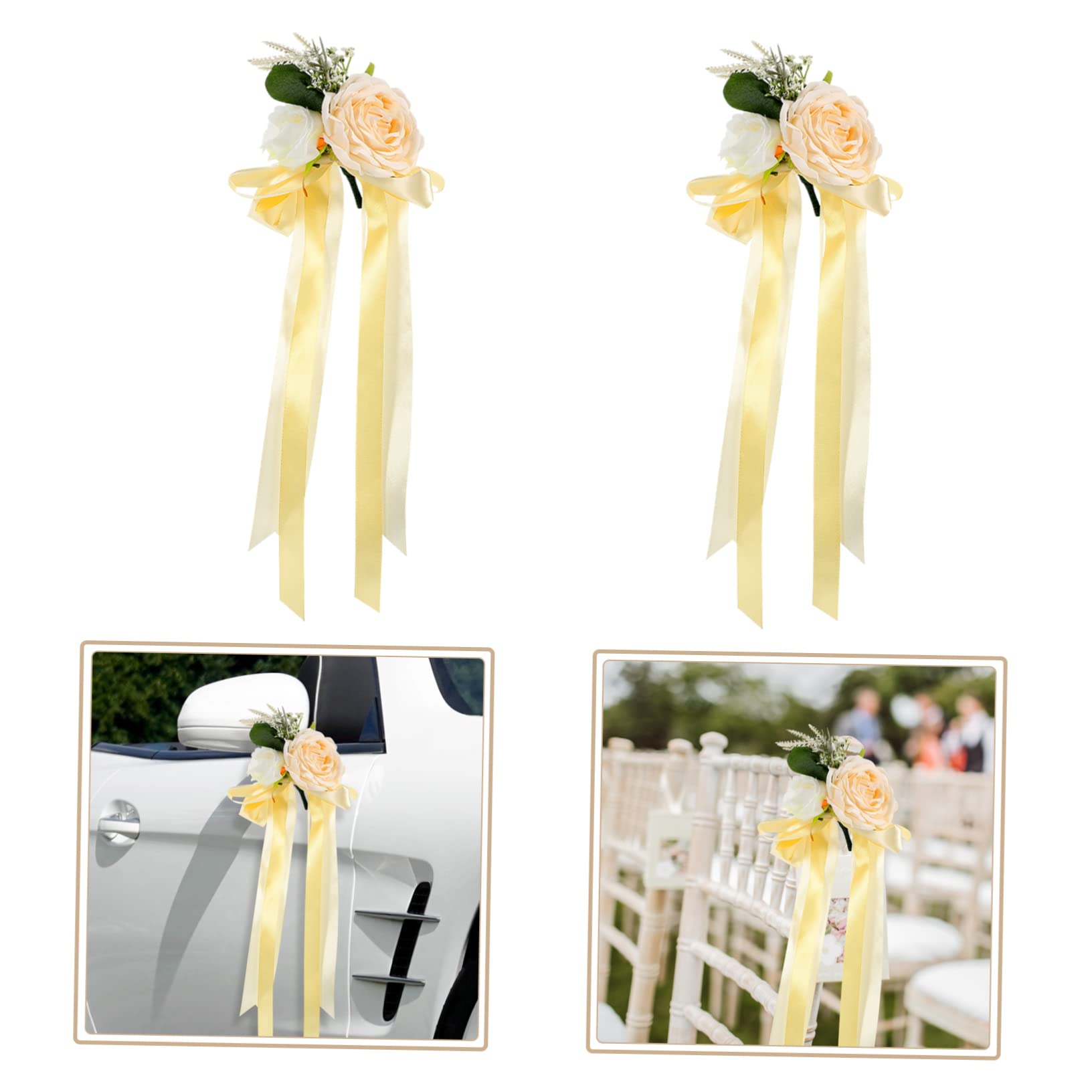 8stücke Hochzeitsauto Dekoration Kunstblumen Für Rückspiegel Lifelike Blumenornament Für Hochzeitsfahrzeuge Elegante Und Realistische Auto Accessoires Immer Frisch Und