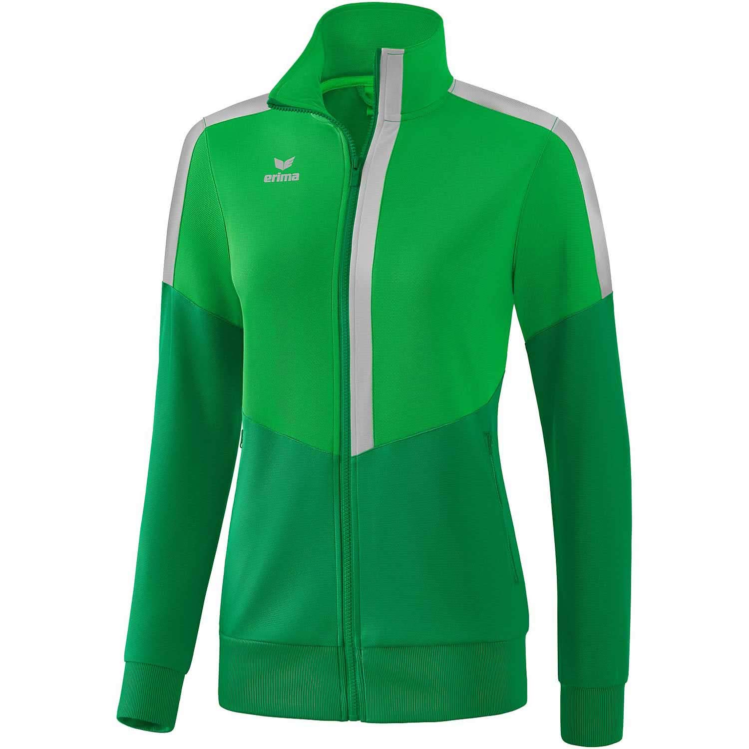 Erima Squad Trainings Jacket - Fern Green/Emerald/Silver Grey, 44