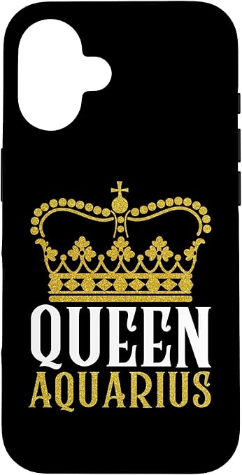 iPhone 16 Queen Aquarius Zodiac Sign Horoscope Astrology Cool Birthday Case