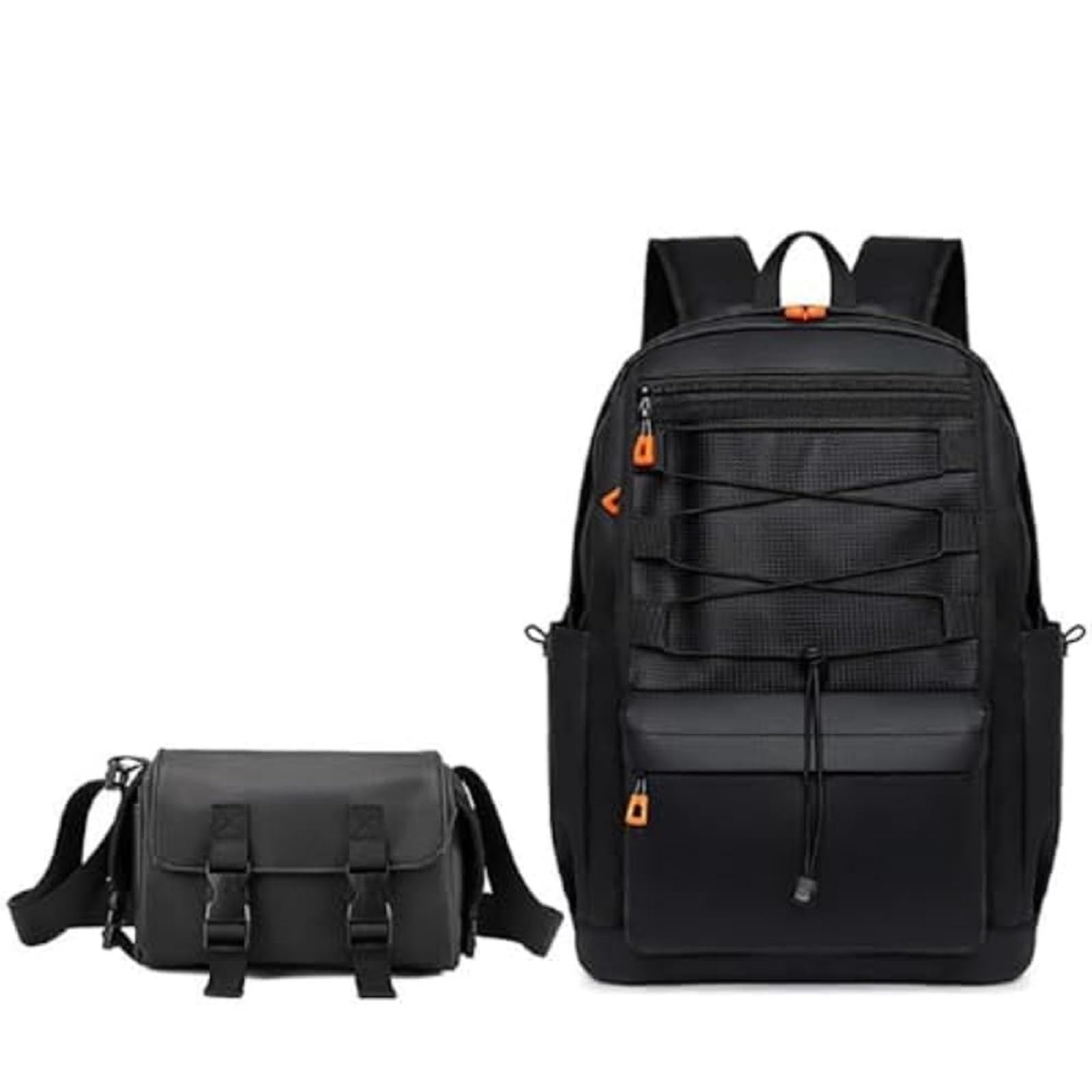 WOWESOTICA2 Pieces Travel Backpack,Flight Approved Carry On Waterproof Casual sling daypack,Large Size Laptop Backpack for Men Women