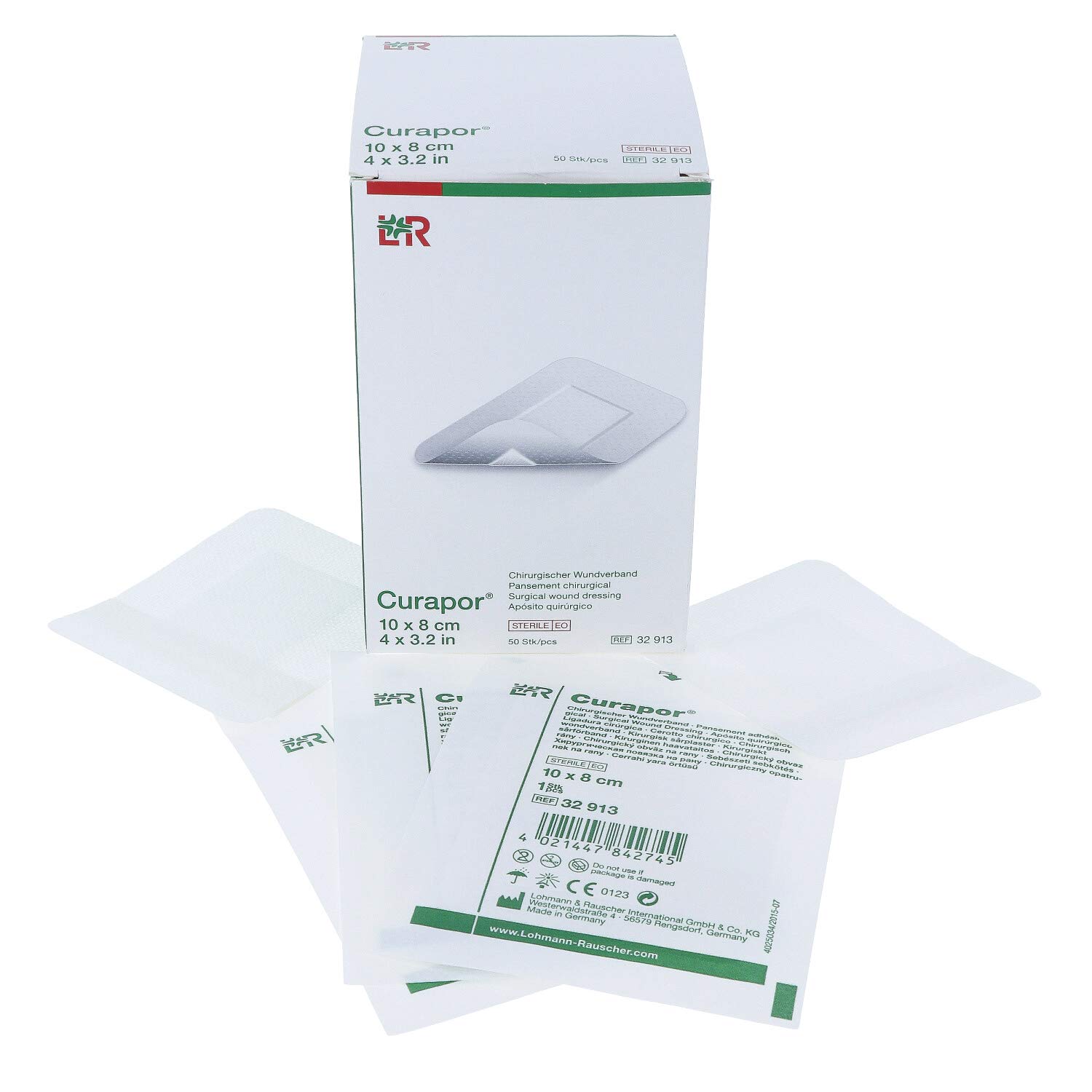 Curapor chirurgischer Wundverband steril 10 cm x 8 cm (50 Stück) für Operationen und Pflegeanjebote