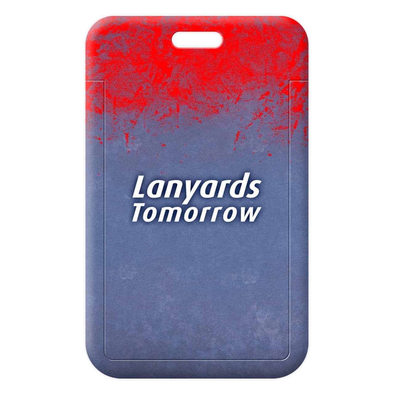 100 x pionowy spersonalizowany plastikowy uchwyt na identyfikator od smyczy, kolorowy nadruk, zaprojektuj własne niestandardowe suwakowe etui na karty ADD logo i tekst mieści 5,4 x 8,6 cm (portret)