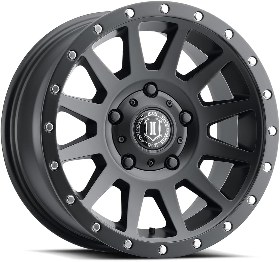 ICON Alloys Compression, Satin Black, 17 x 8.5/5 x 150, 25mm Offset, 5.75" BS, 2017855557SB