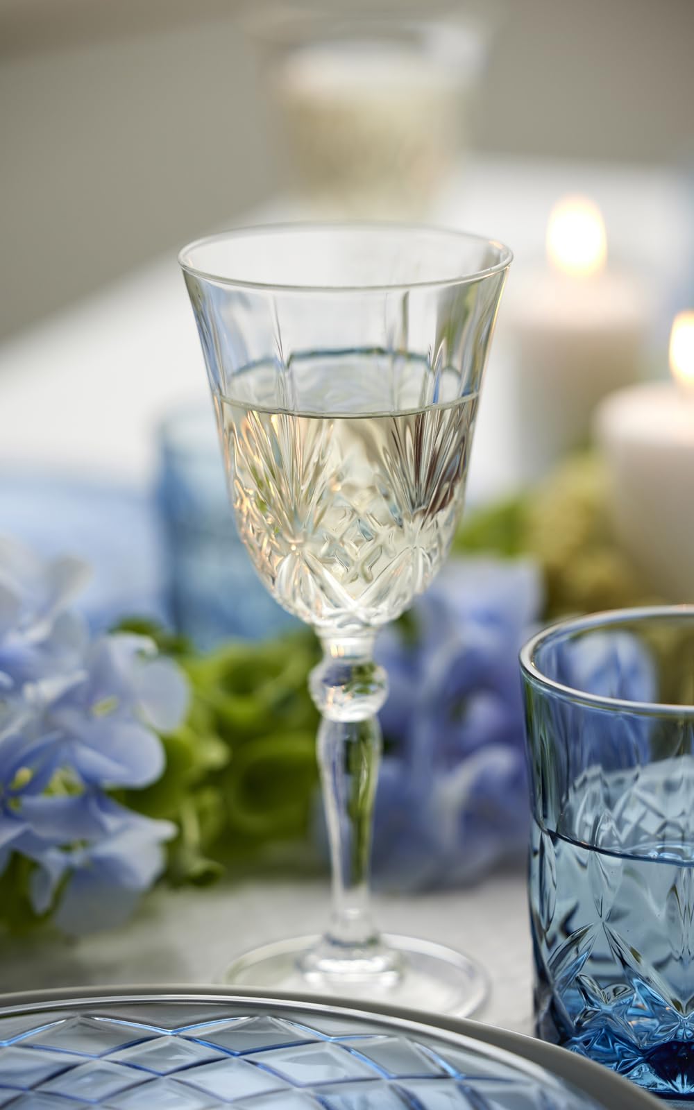 Lyngby Glas Krystal Melodia Weissweinglas, Weinglas, 21 cl, 4 Stck., Klar