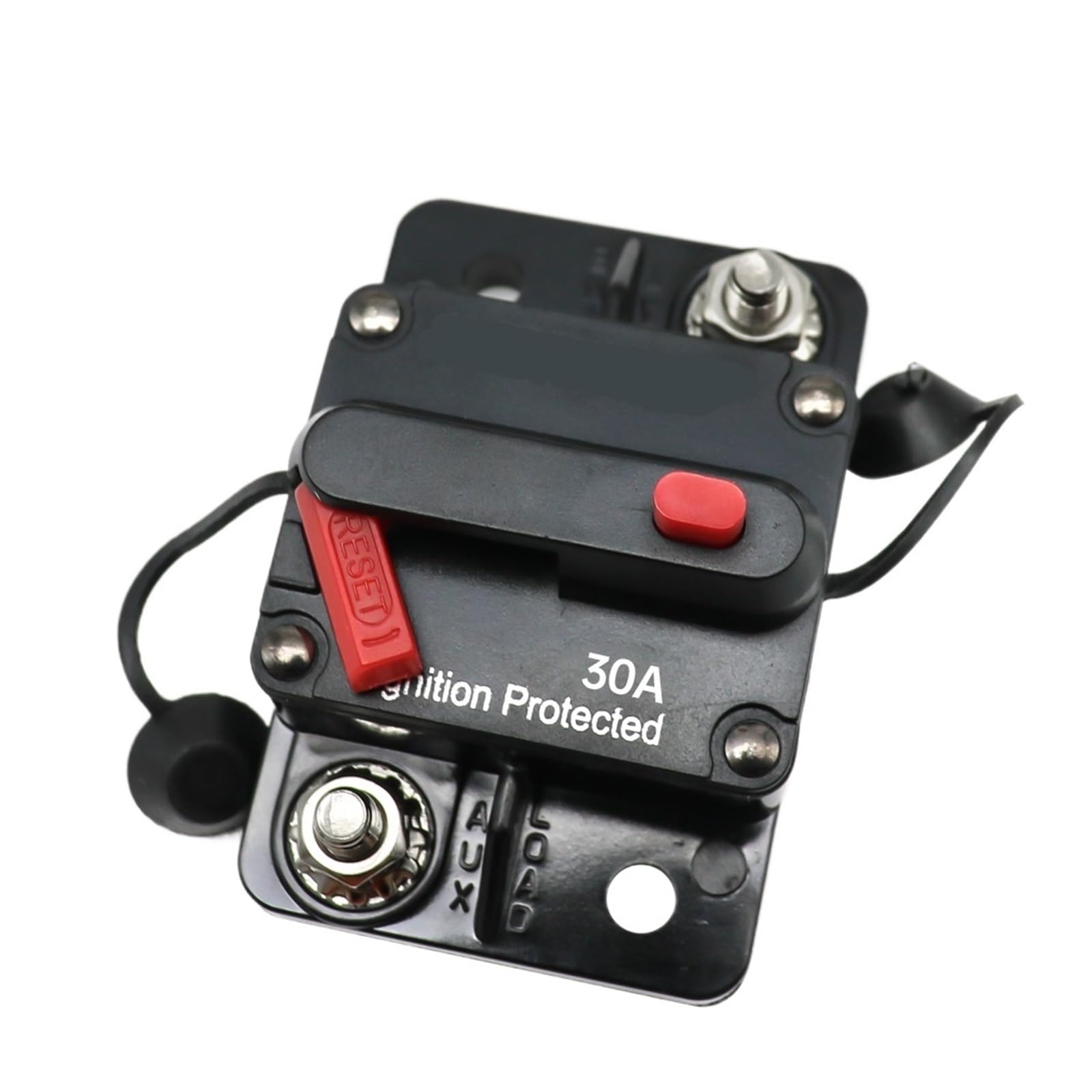 1 sztuk 30A 40A 50A 60A 70A 80A 100A 120A 150A 200A 250A 300A AMP wyłącznik bezpiecznik reset 12-48V DC Samochód łódź Wodoodporna Kolor: 30A)