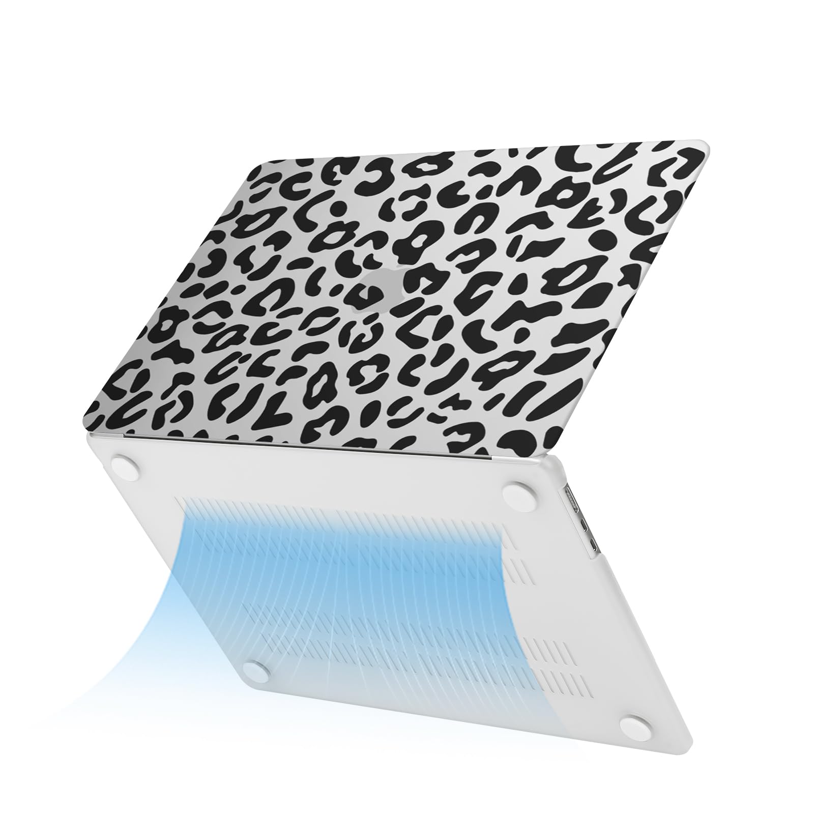 MOSISO MacBook Air 13 Zoll Hülle - Leopardenmuster Mit Schutzfolie