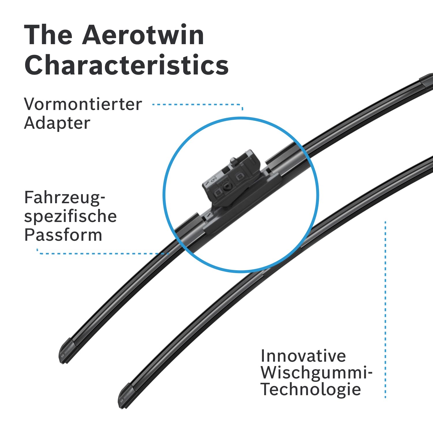 Bosch Scheibenwischer Aerotwin A242S, Länge: 600mm/550mm Set für Frontscheibe