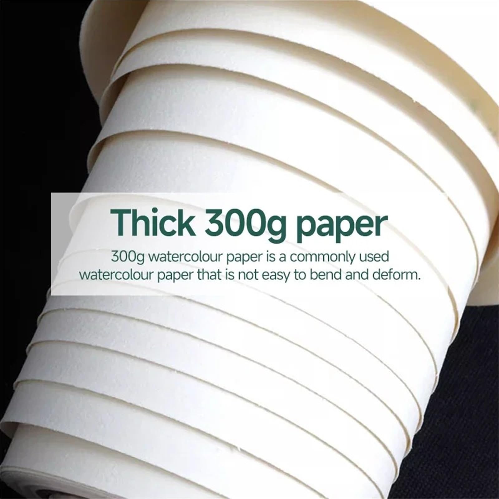 Papel De Calco Rollo Papel Acuarela 300g Prensa Fría | Suministros de pintura for artistas de algodón de 140 lb(27cmx10m)