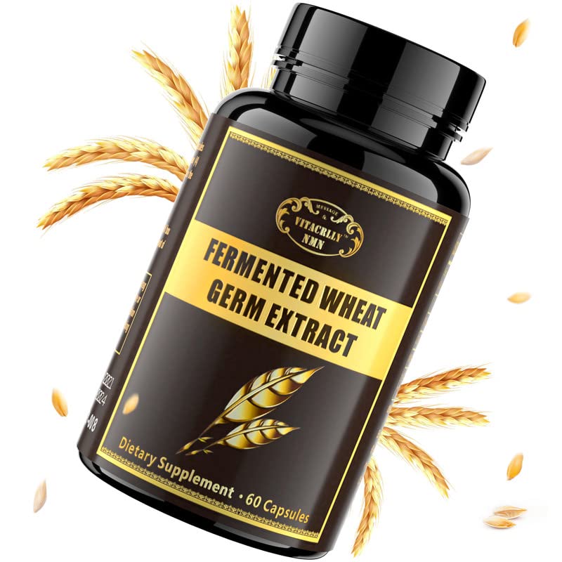 1000MG Spermidine Supplements Fermented Wheat Germ Extract Capsule with 10MG Higher Spermidine & Zinc for Antioxidant, Cell Renewal, Immune System and Increases Energy 60 Capsules (1 Bottle)