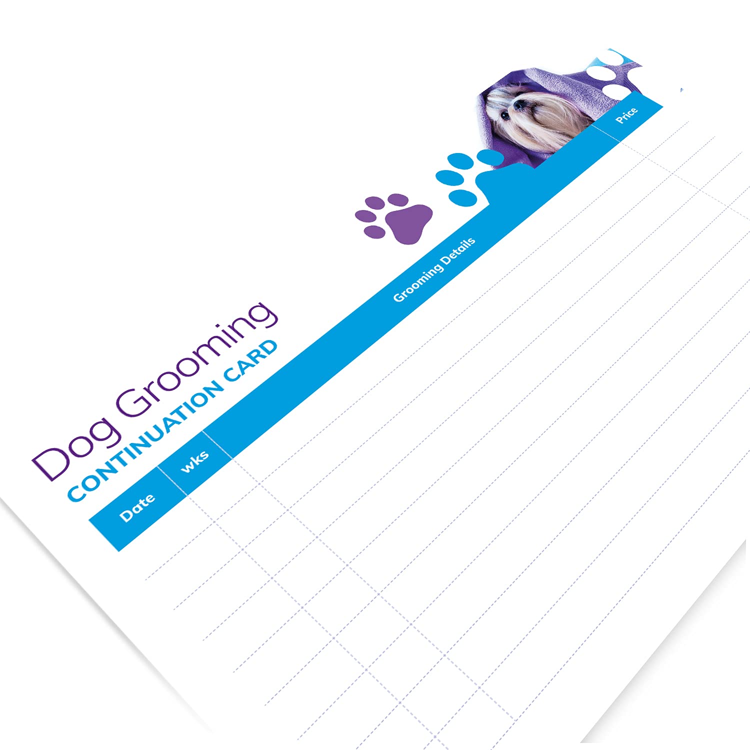Dog Grooming Continuation Customer Record Cards (200 Pack)