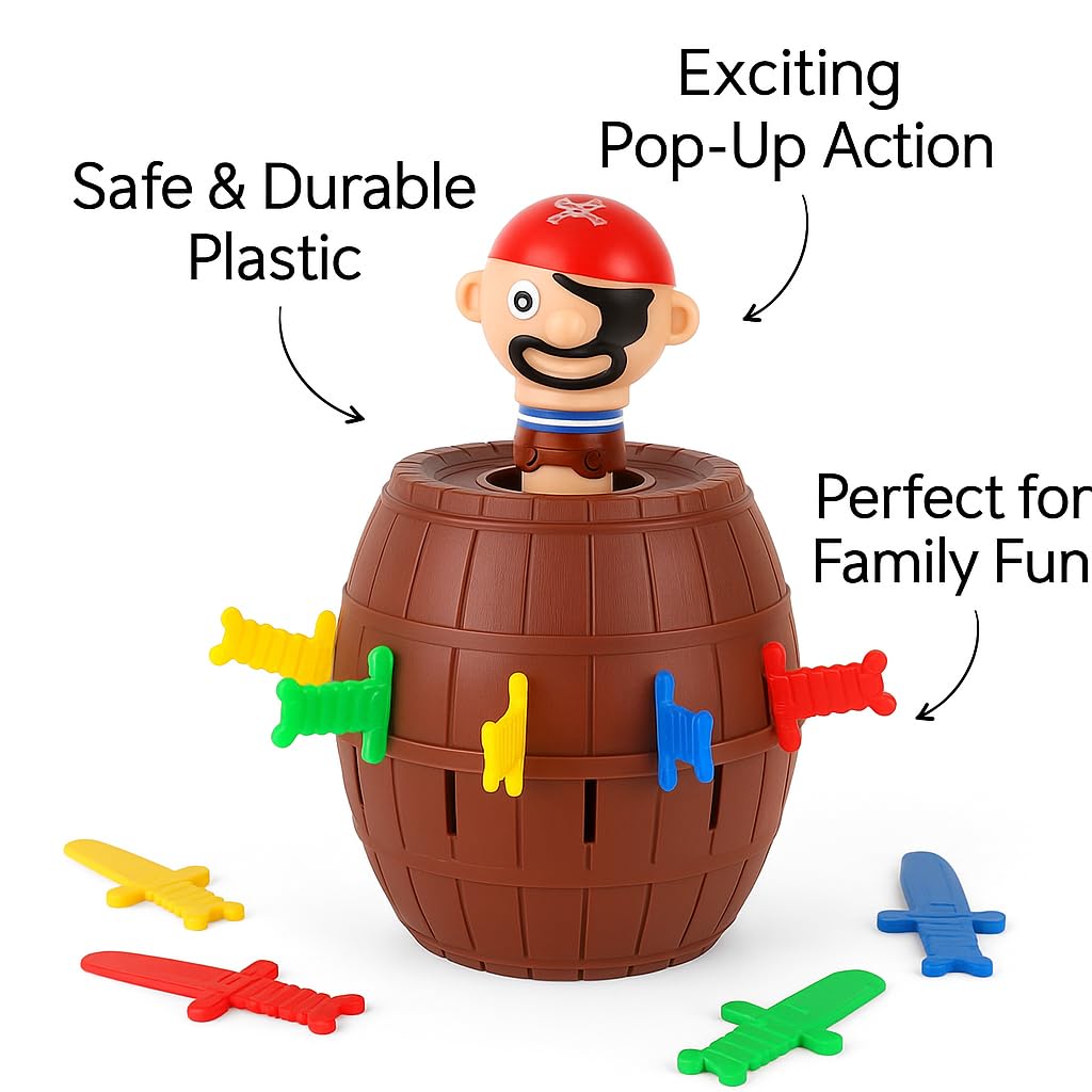 Copper Top Christmas Edition Pirate Barrel Game for Kids, Multicolor, LARGE - Image 3