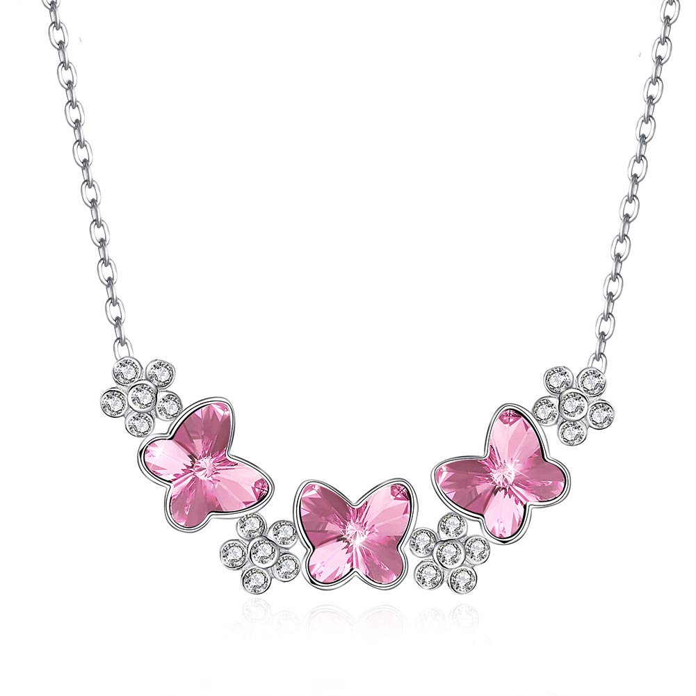 Collar de cristal plata de ley S925 un regalo inolvidable de aniversario para mujeres especiales 3