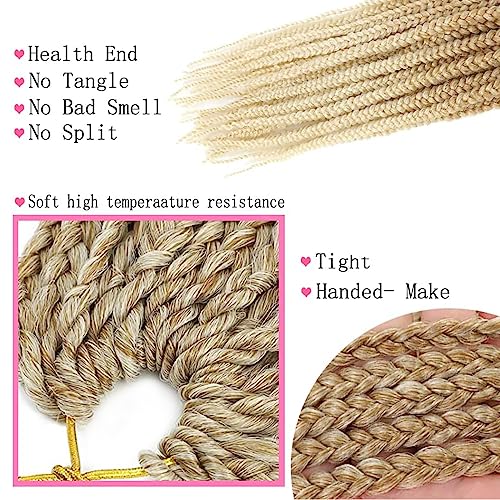 TAOYEMY Box Braids Crochet Hair Extensions 24 Inch 6 Packs, 22 Strands/Pack, Synthetic Braiding Hair for Women & Girls (70#, 24 inch) - Image 3
