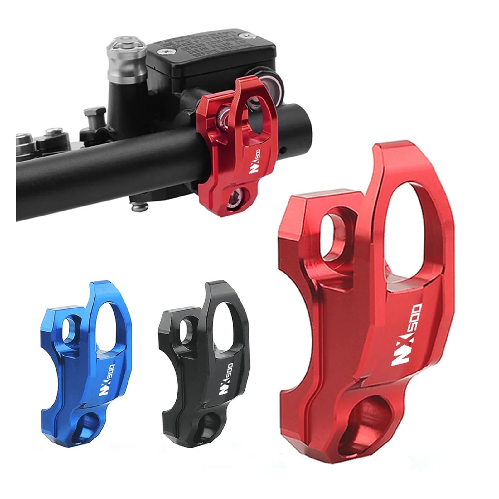 jiningxinxin Compatible With NX500 NX 500 2023 2024 Motorcycle Aluminum Alloy Brake Master Cylinder Bag Claw Hook Holder Bracket Helmet Hanger(No Logo Gold)