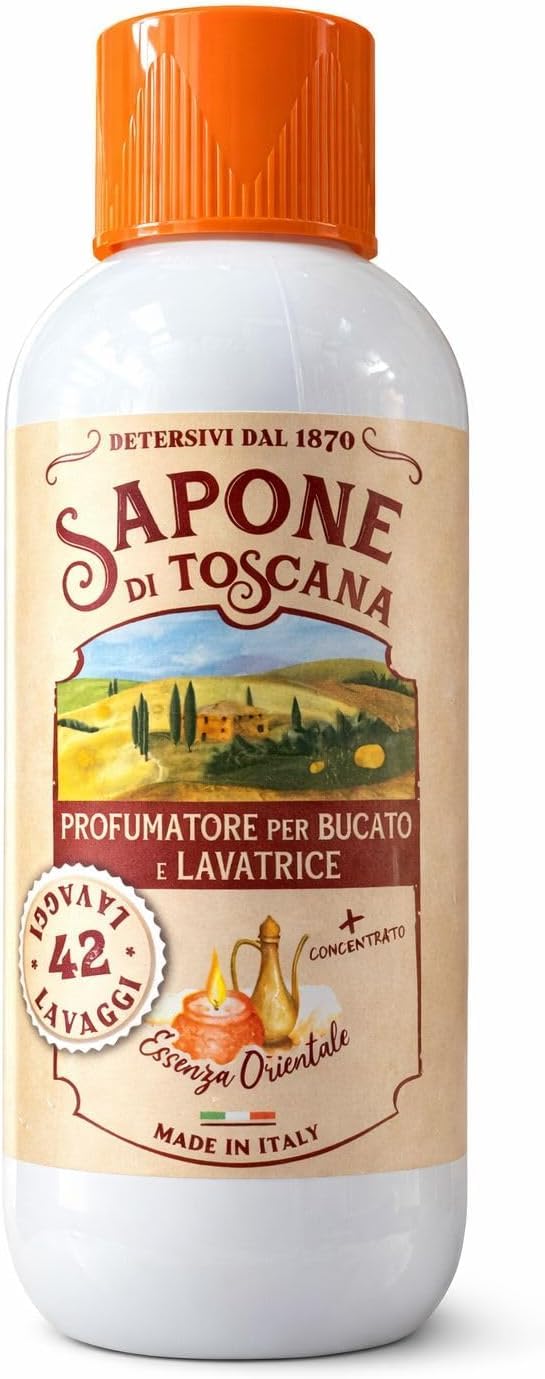 Sapone di Toscana Profumatore per Bucato e Lavatrice, Essenza Orientale, Concentrato, 42 Lavaggi, 2, 3 o 6 Flaconi da 250 ml (6 Unita)