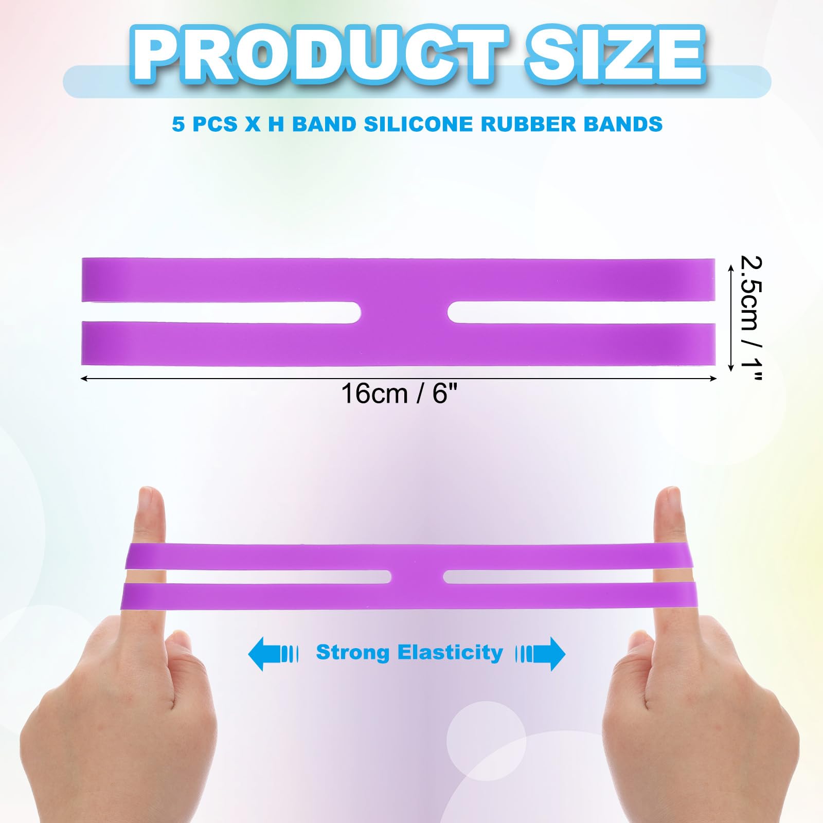 PATIKIL 6 Inch H Band Silicone Rubber Bands - Image 2