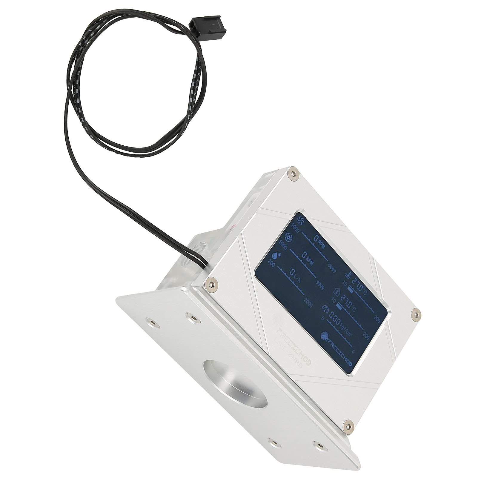Monitor Intelligente del di Raffreddamento Ad Acqua LSJ-ZNRB Schermo di Visualizzazione Durevole Pompa 'acqua PWM per Appassionati di PC Lega di Alluminio + Materiale Acrilico