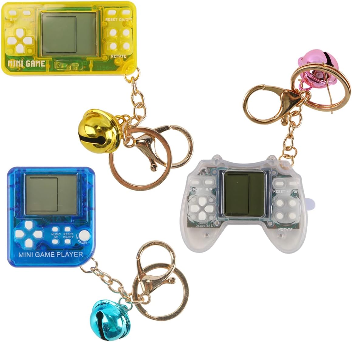 3 Piezas de Llavero de Videojuego, Consola de Juegos Retro, miniconsola de Juegos, Premio para Aula, Juego de cumpleaños, Regalo de Fiesta