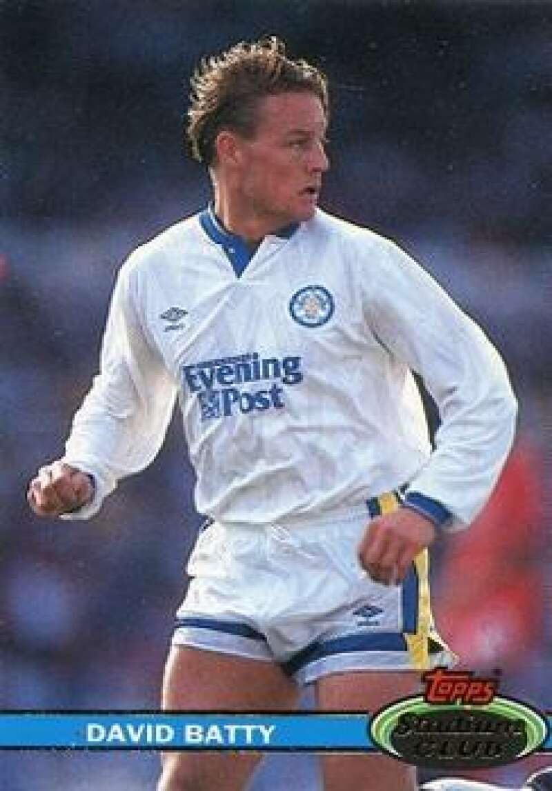 1992 Stadium Club #18 David Batty Leeds United Official EPL English Premier League Soccer Card in Raw (NM or Better) Condition