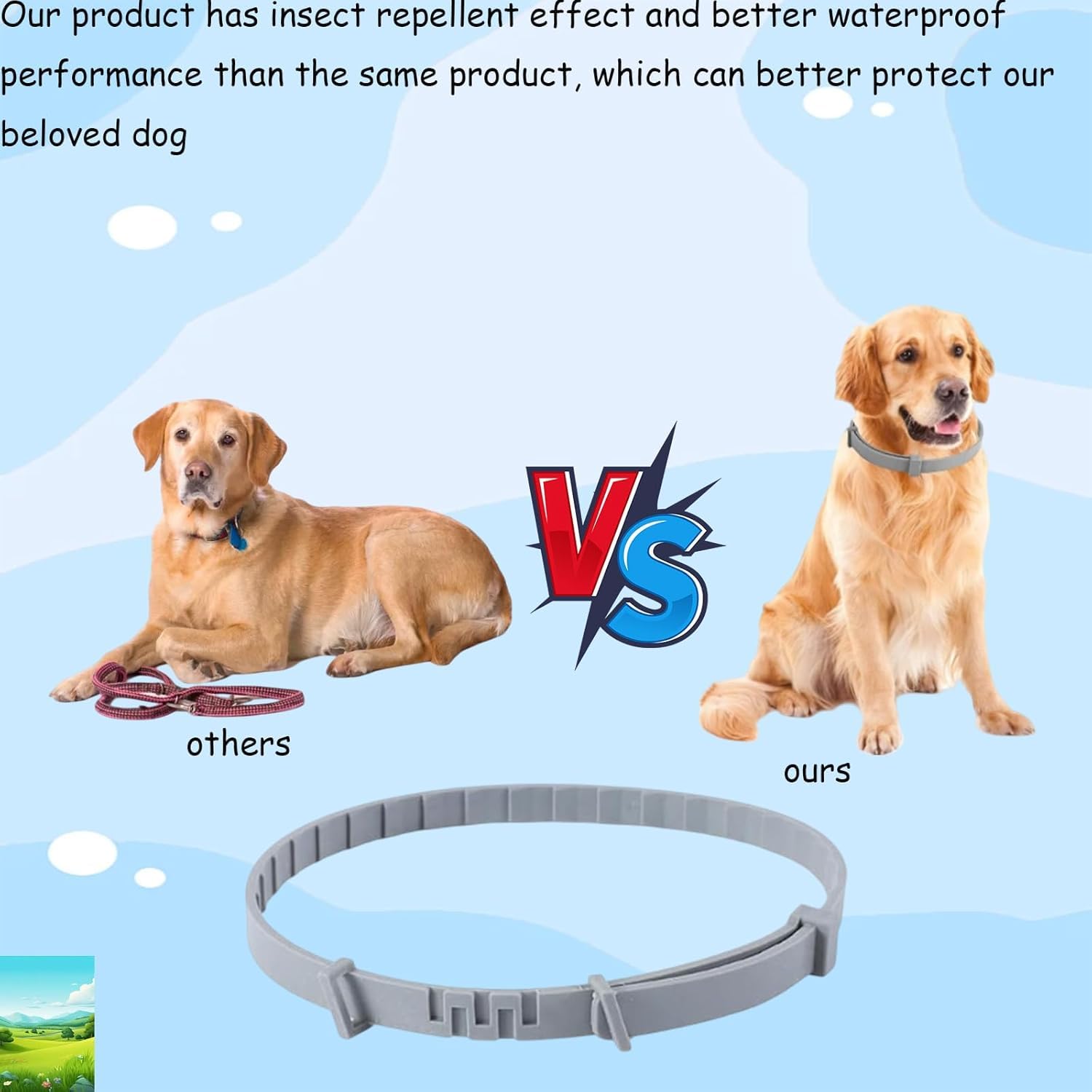 PUJI Dog Belt, Flea and Tick Prevention Collar, 6 Month Protection, Allergy-Free, Water-Resistant Design for Dogs 1