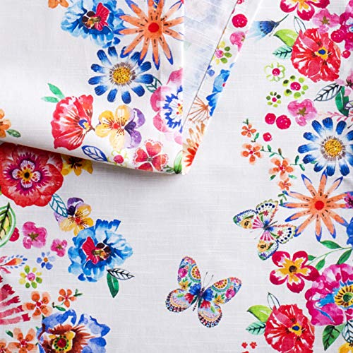 Maison D' Hermine Tablerunner 100% Cotton Table Runner Decorative Table Covers For Gifts, Dining, Home, Wedding, Happy Florals - High Summer (Single Layer) - Spring/Summer (14.50"X108") #TOP2