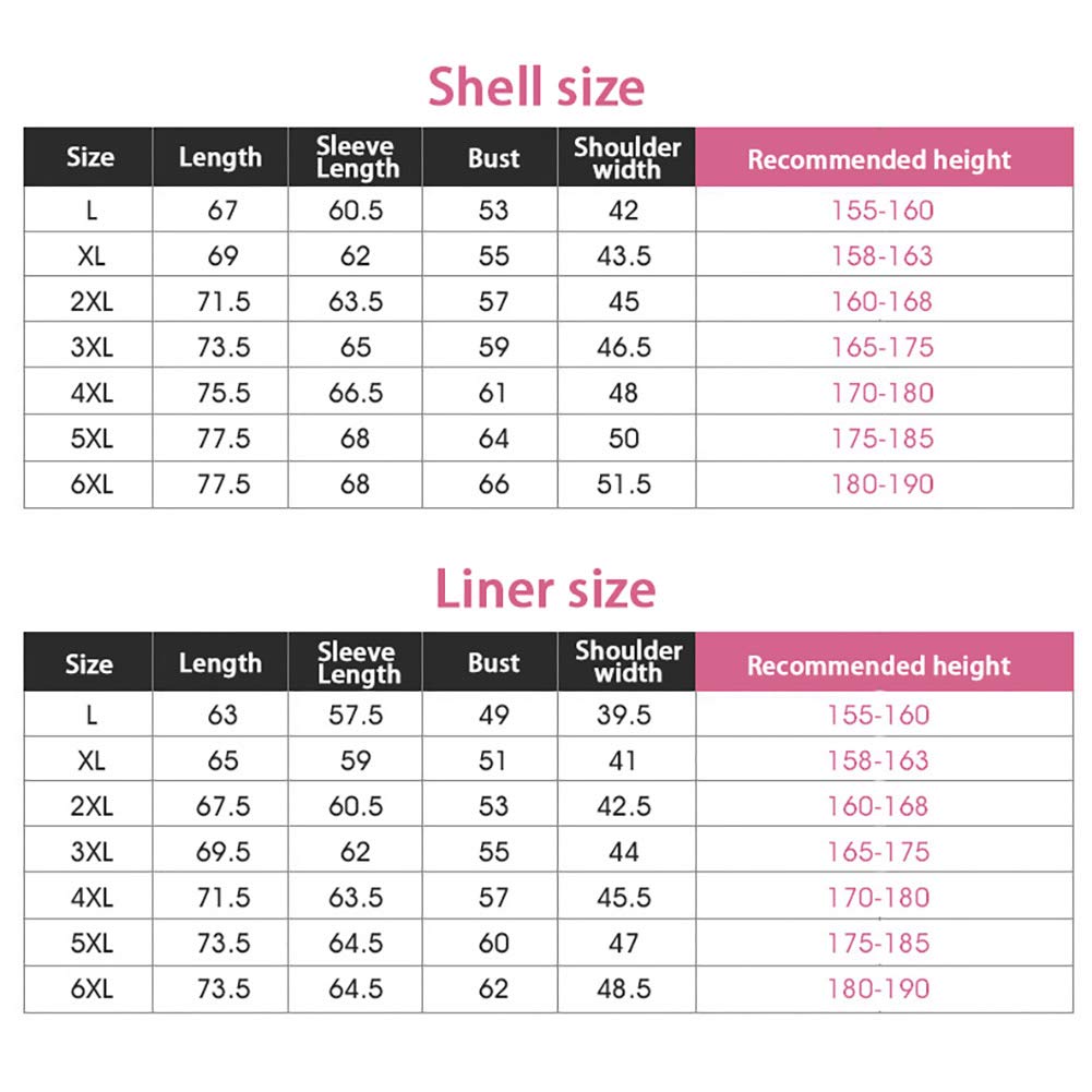 Chaqueta 3 en 1 para Mujer Capucha extraíble Impermeable Corto Señoras Invierno Saco Forro Polar para al Aire Libre Esquiar Negro, Morado, Rosa, Rosa, Verde, Beige (L, XL, 2XL, 3XL, 4XL, 5XL, 6XL)