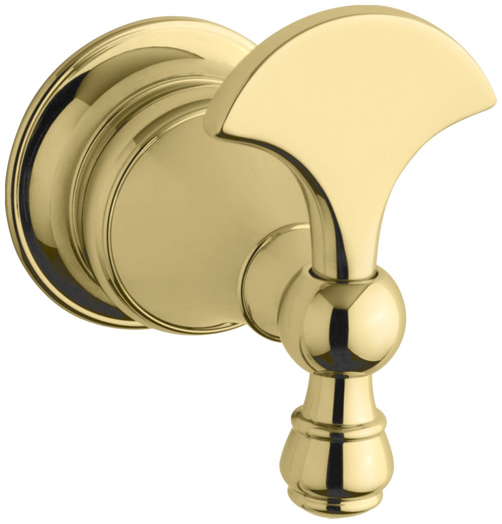 KOHLER K-16146-PB Revival Robe Hook, Vibrant Polished Brass