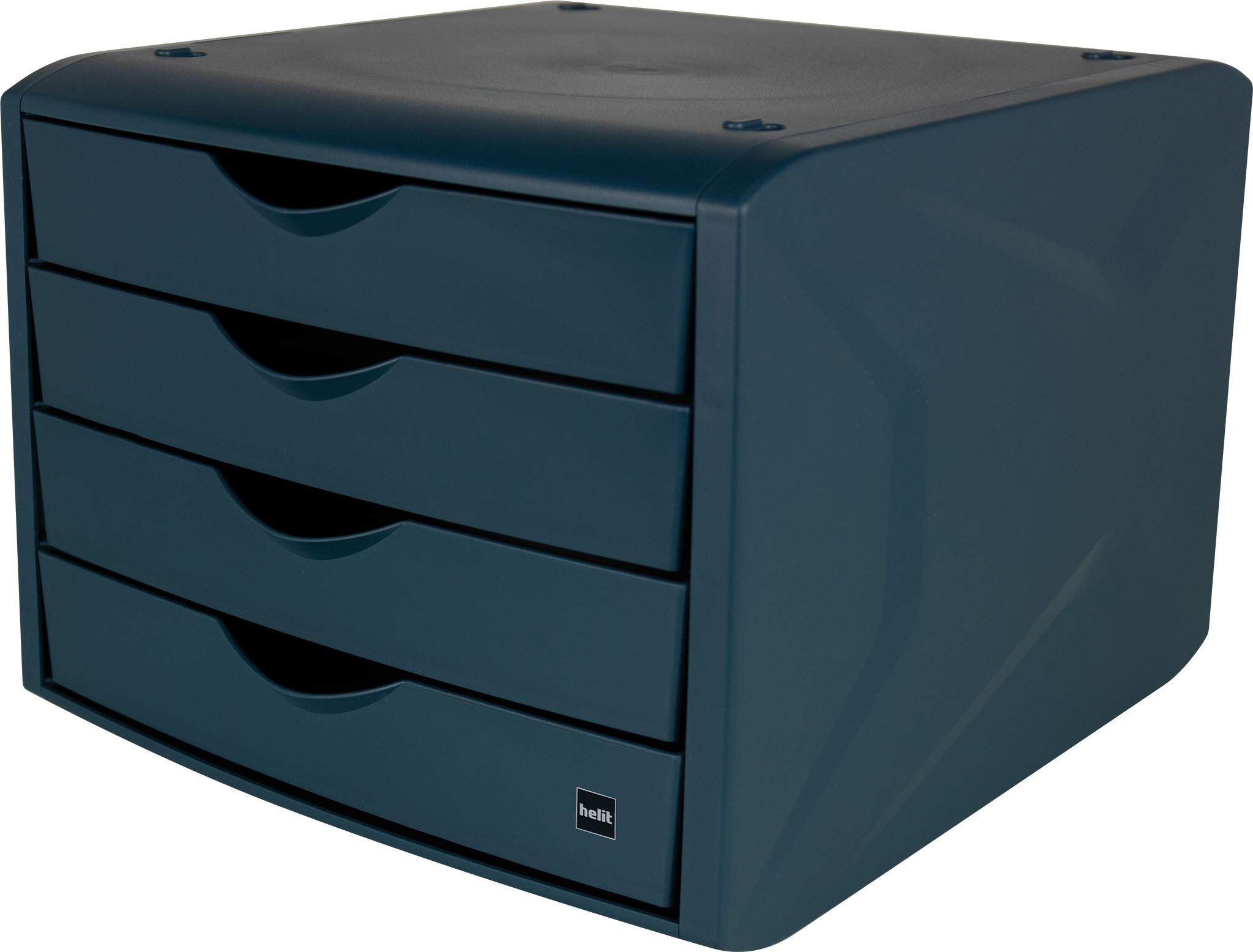 Helit The Green Chameleon Drawer Box Recycled Plastic Blue Angel Certified 1 Item blue