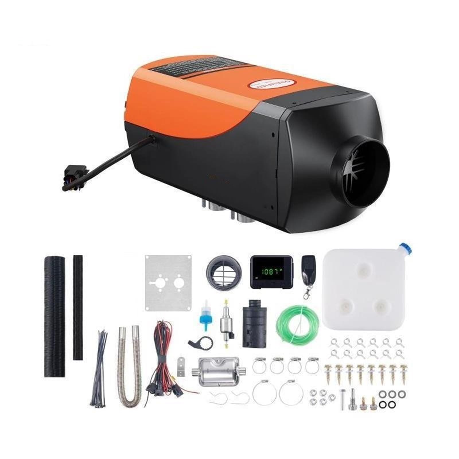 Diesel Heater Ogrzewacz Samochodowy 5 KW, 12 V, Nagrzewnica Powietrza Na Olej Napędowy Z Pilotem I Wyświetlaczem LCD, Niskoszumowy Podgrzewacz Postojowy Na Olej nagrzewnica powietrza