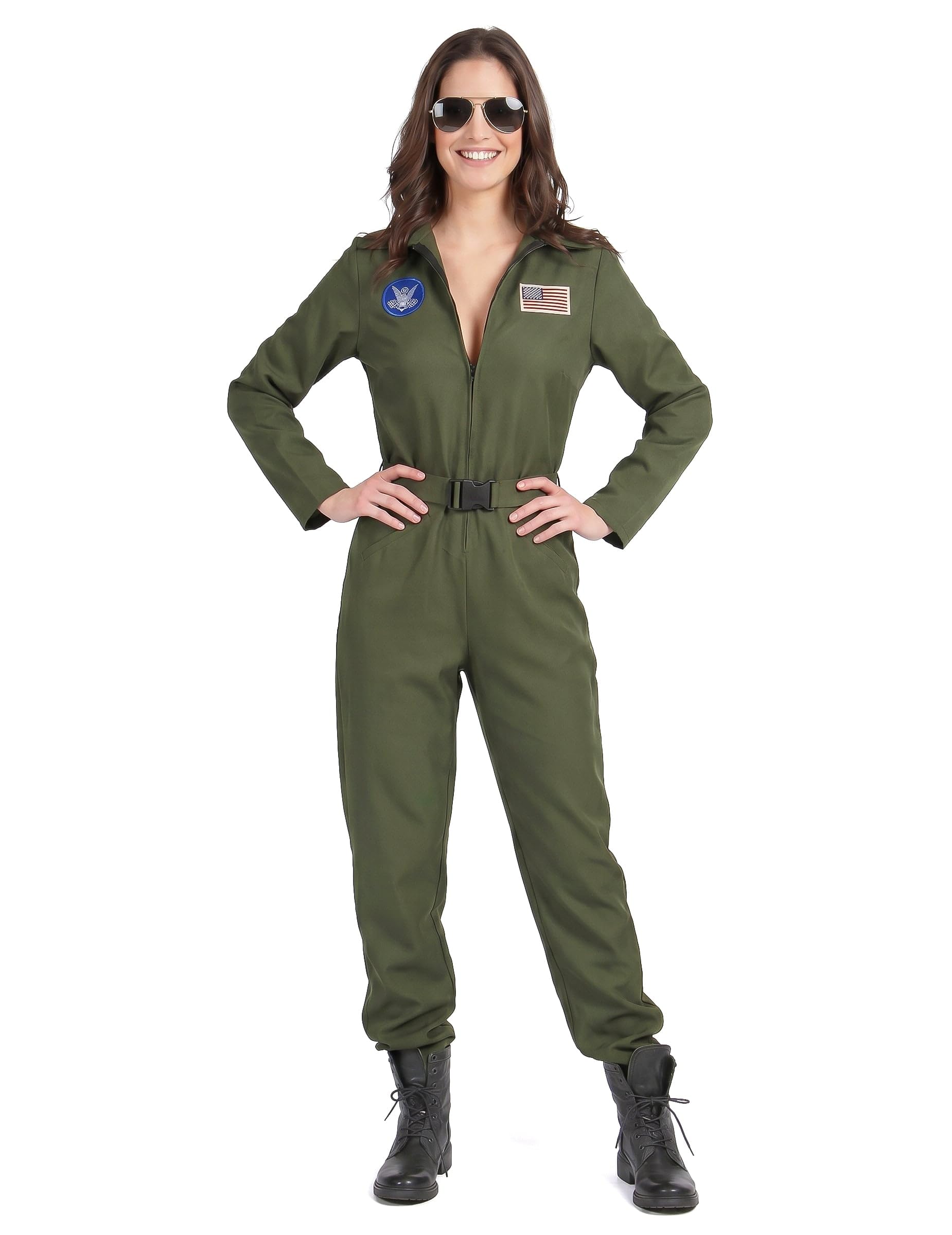 Disfraz piloto de avión para mujer