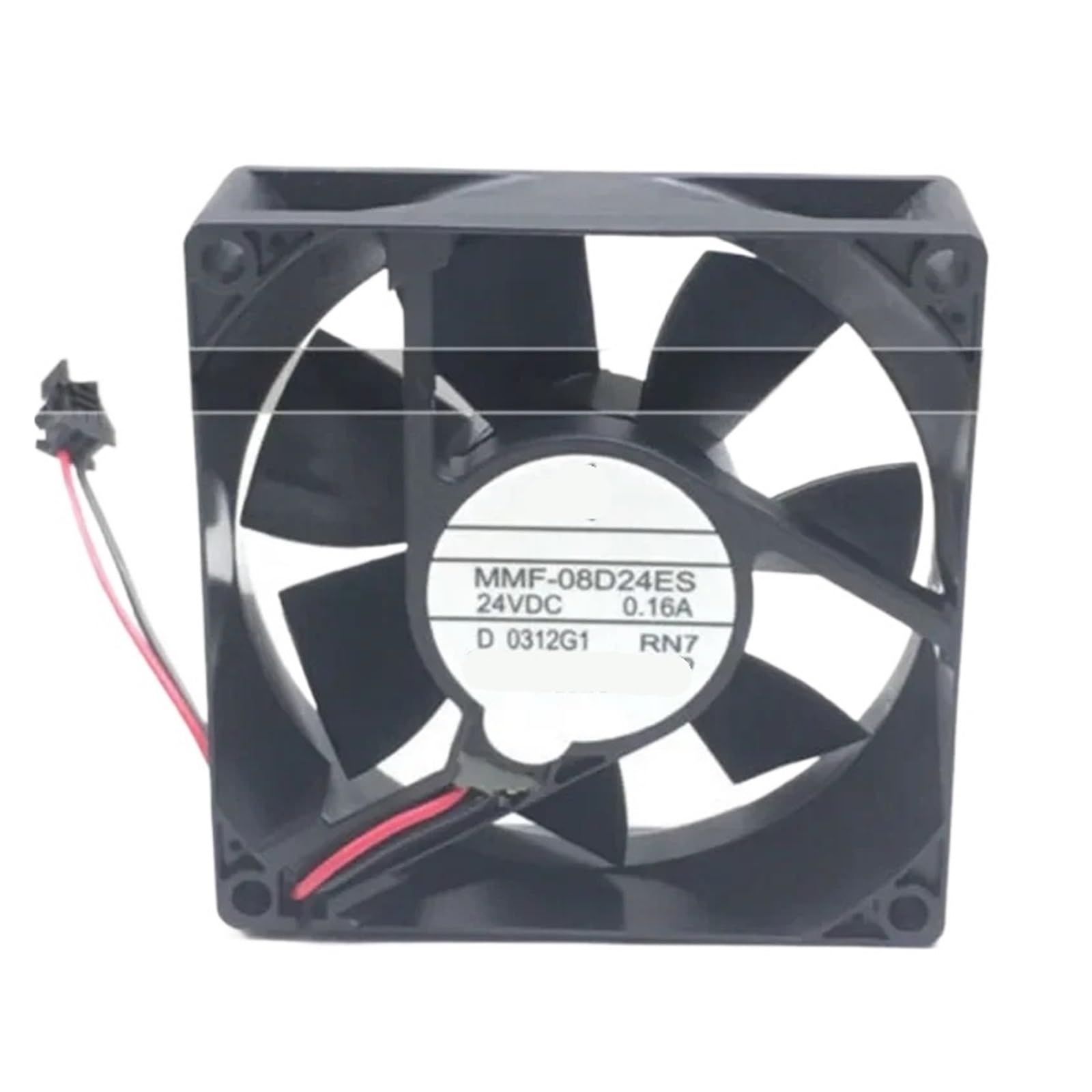 YMUGUEGH MMF-08D24ES-RN7 24V DC 0.16A 2-pin 8025 8cm fan