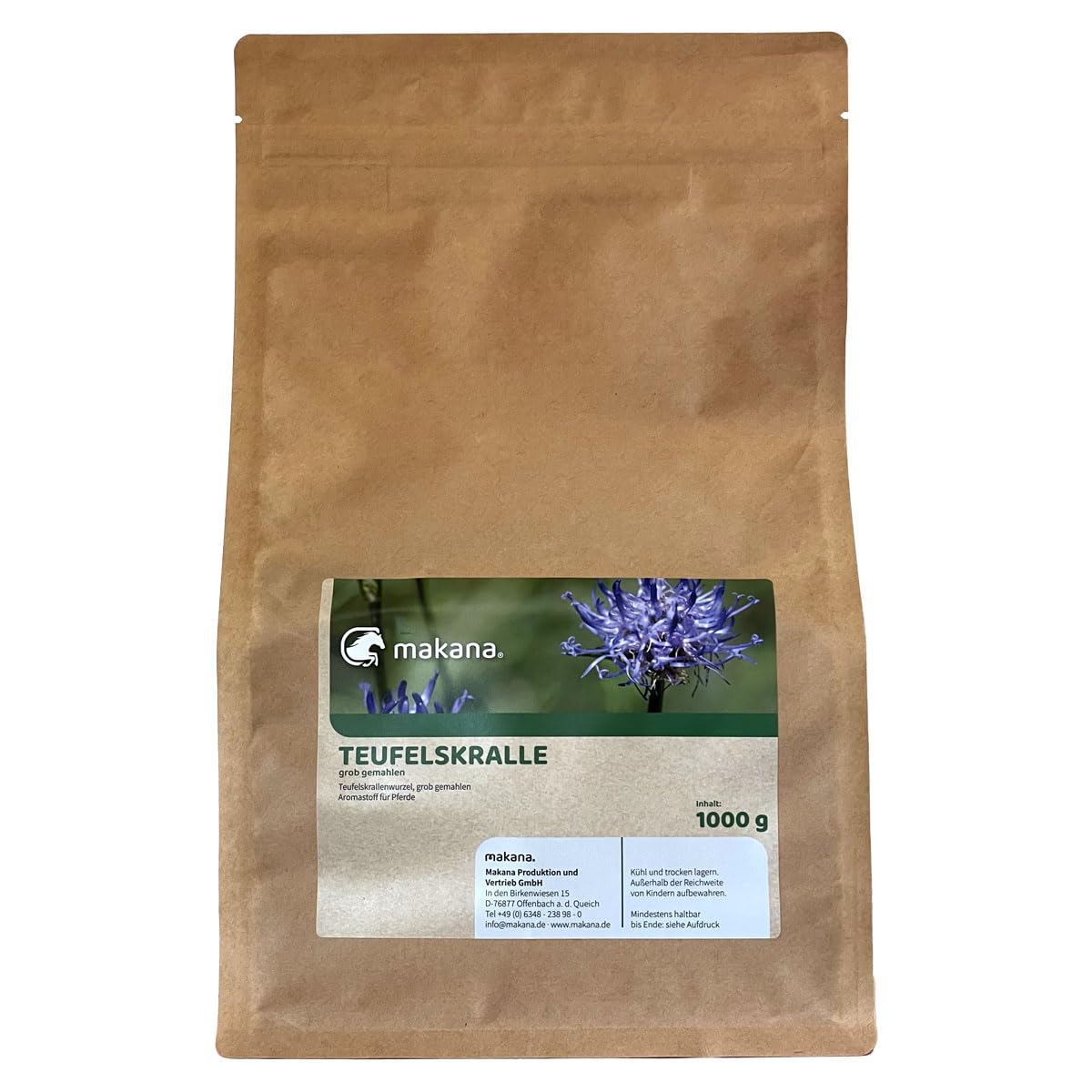 Makana - Suplemento alimentario Garra del Diablo para Caballos, molido, 1 Bolsa de 1 kg