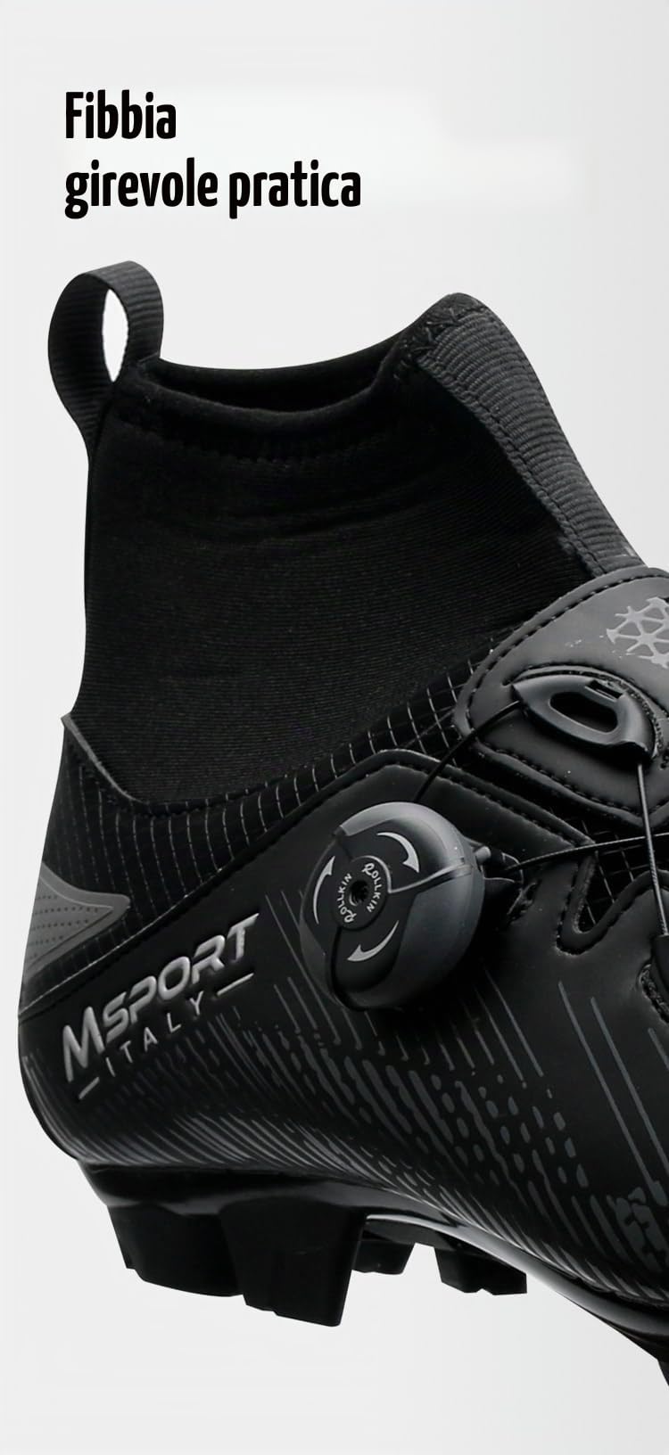 Scarpe Ciclismo MTB Invernale Antiscivolo Antipioggia, Scarpe Mountain Bike Uomo/Donna Compatibile Pedali SPD