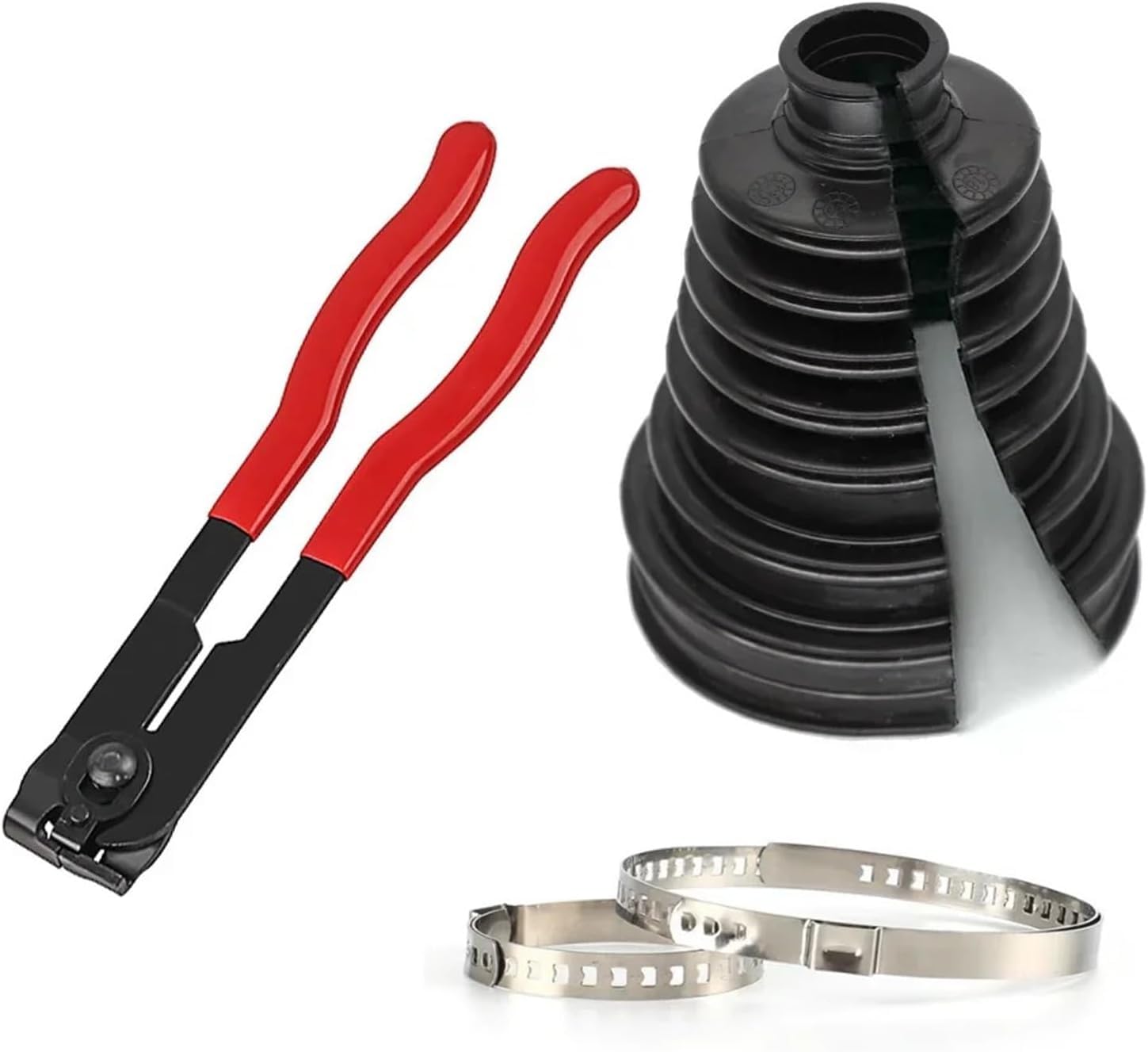 Ensemble inférieur Kit de remplacement pour soufflet cardan fendu en silicone à vitesse constante, cache-poussière, connecteur chenille, adaptateur intérieur Split Constant Velocity(Boot plier)