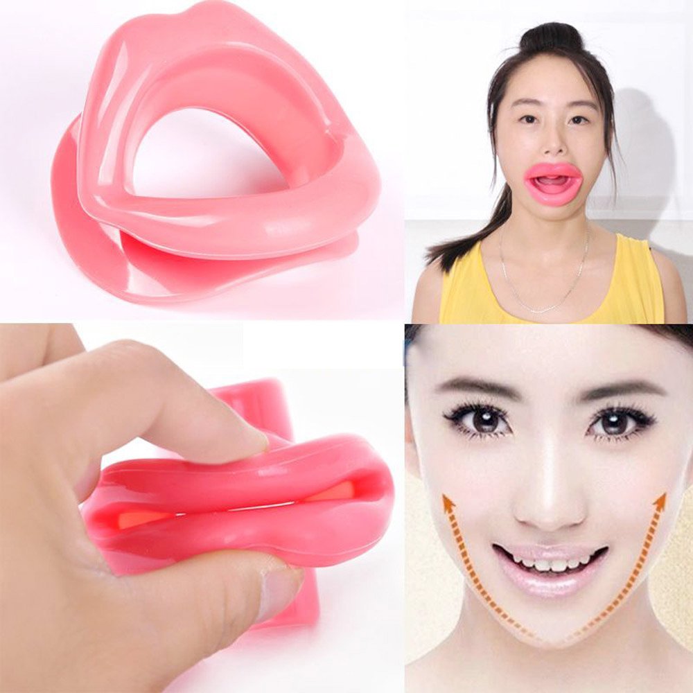 Tensor De Músculos Faciales Anti-Arrugas Silicona Cara Más Delgada Boca Ejercicio Muscular