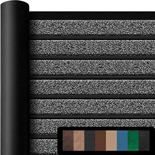 Amagabeli Large Outdoor Door Mats Rubber Shoes Scraper 36  x 24  for Front Door Entrance Outside Doormat Patio Rug Dirt Debris Mud Trapper Waterproof Out Door Mat Low Profile Washable Carpet