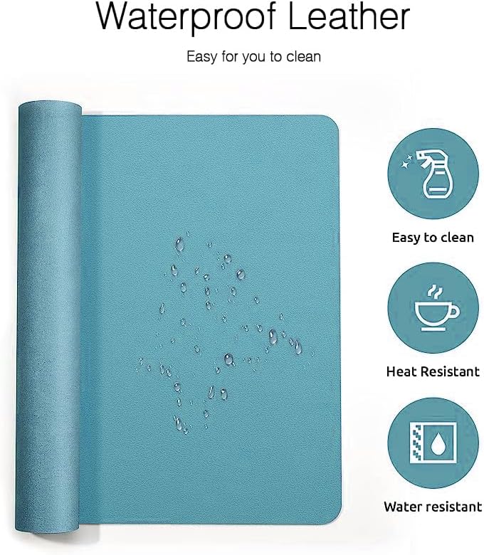 Miniatura 4 de SDADI Alfombrilla protectora grande para escritorio, multifuncional, alfombrilla de mouse suave, superficie lisa, impermeable, para escritorio (15.7