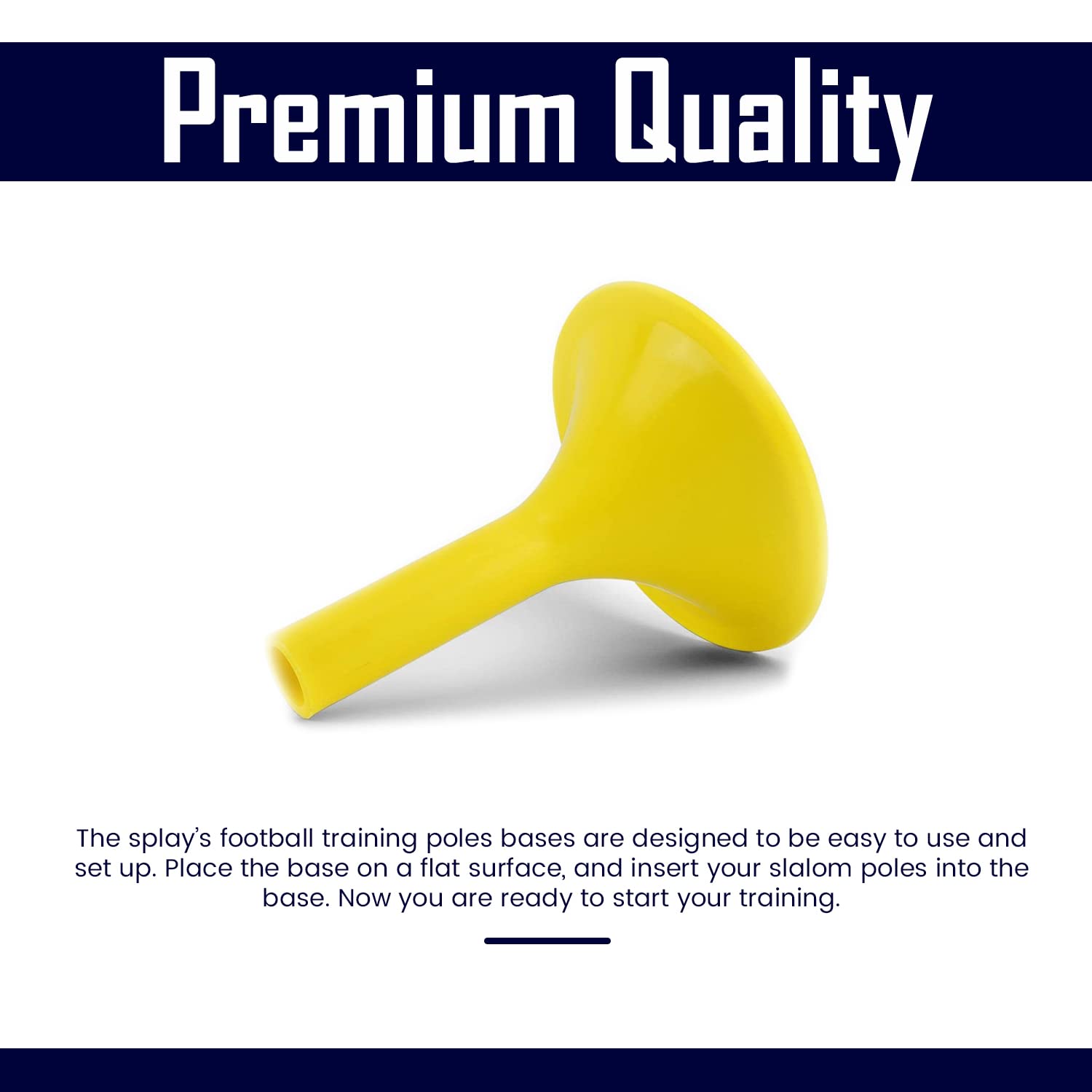 Splay Slalom Pole Base Training Boundary Tall Pole Base Football Training Equipment Slalom Poles Holder Plastic Base