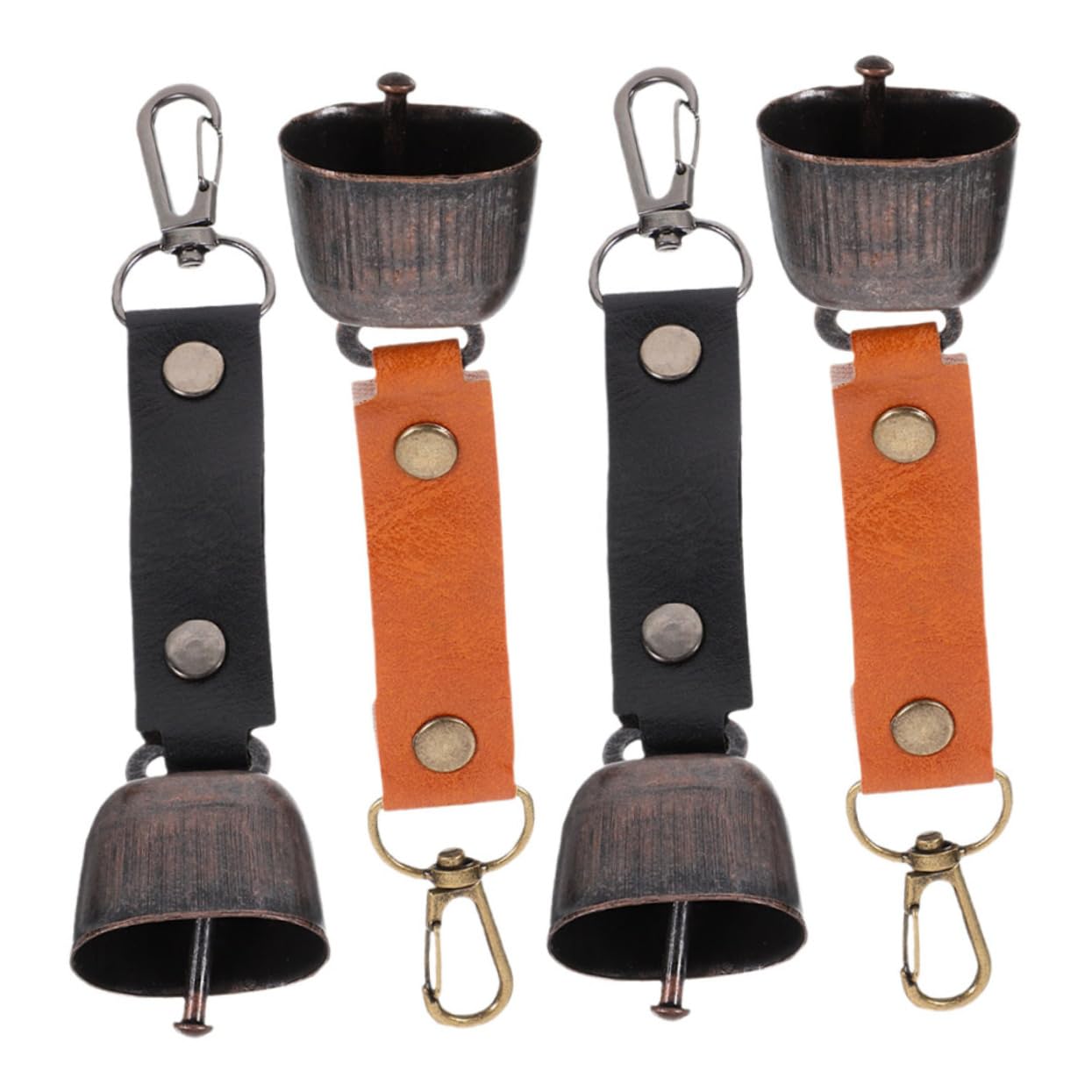 Generic 4pcs Bell: Loud Bear Bells Keychain Set Multi-Purpose Cowbell Pendant Outdoor Accessories for Pet Camping Hiking Mountain Climbing