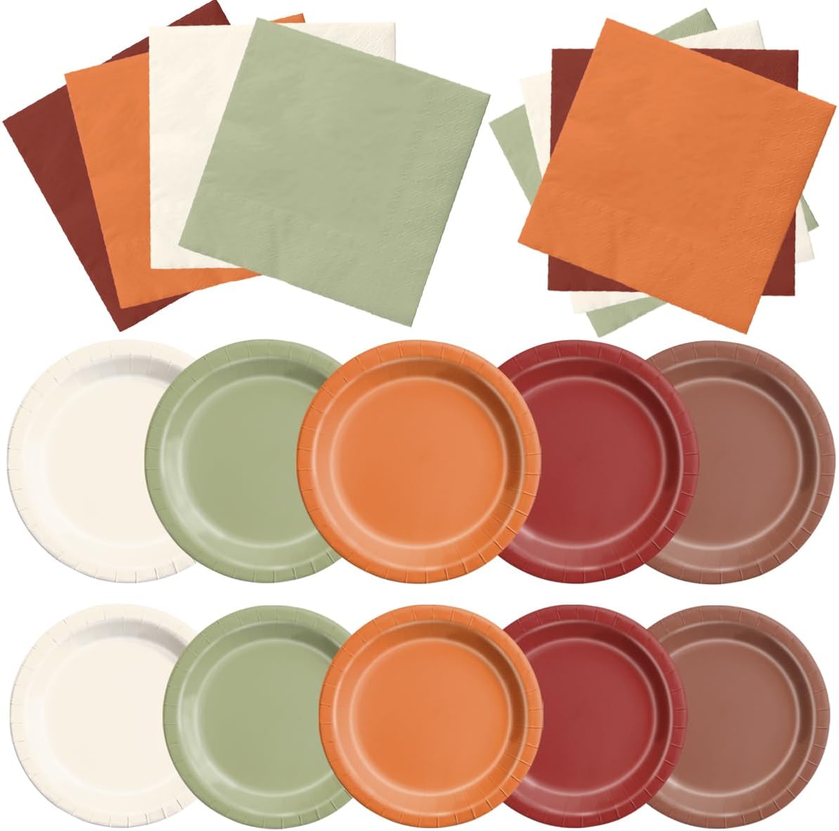 CMUSKO 150pcs Dusty Blue Sage Green Plates and Napkins - Boy Baby Shower Decorations Spring Welcome Baby Tableware Set Serves 50,One Silly Goose Birthday Decorations
