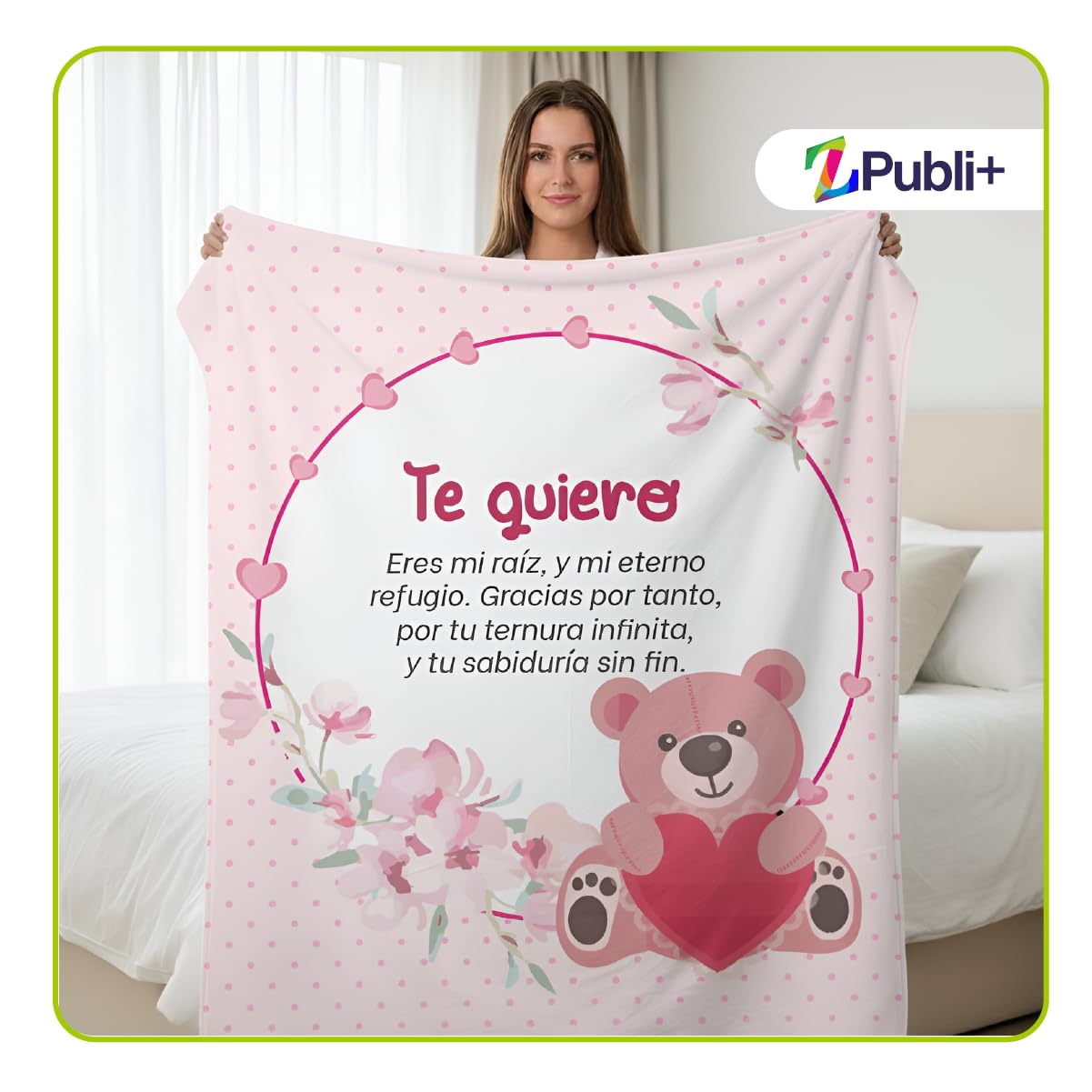 Manta Personalizada con Frases y Nombre (Modelo 1, 150X230)